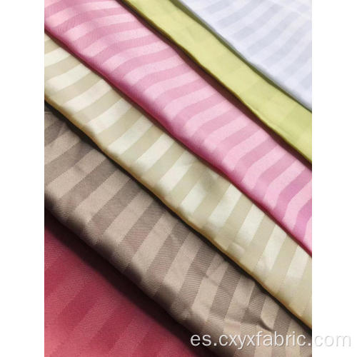 tela jacquard dobby a rayas de poliéster en diferentes colores